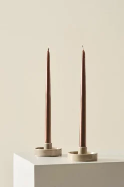 Ljus|Juldekoration|Jotex VICKAN METALLIC Antikljus 2-pack - Höjd 35 Cm Beige
