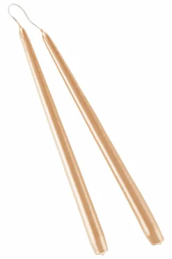 Ljus|Juldekoration|Jotex VICKAN METALLIC Antikljus 2-pack - Höjd 35 Cm Ljusbeige