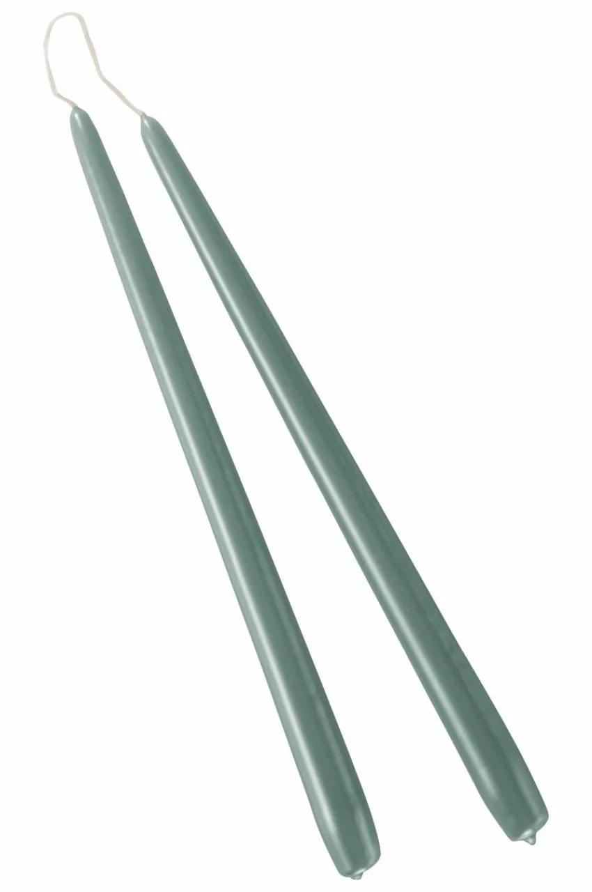 Ljus|Jotex VICKAN PEARL Antikljus 2-pack - Höjd 35 Cm Eucalyptusgrön