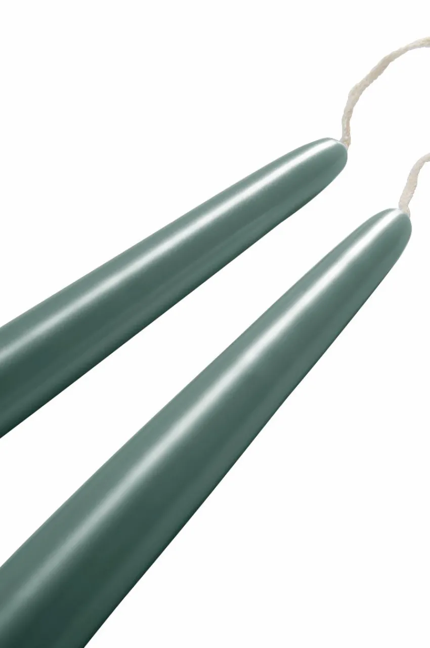 Ljus|Jotex VICKAN PEARL Antikljus 2-pack - Höjd 35 Cm Eucalyptusgrön