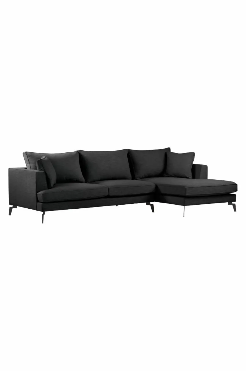 Soffor|Jotex VILLACH Soffa 3-sits Divan Höger Svart