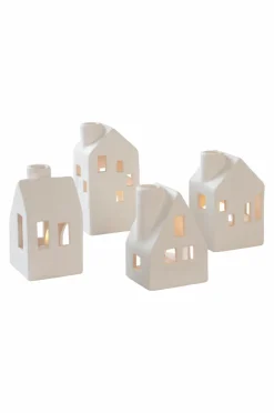 Ljuslyktor|Jotex VILLAGE Ljuslykta 4-pack Vit