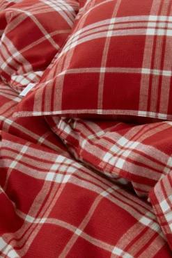Påslakanset|Jotex VILMA Påslakanset Enkelsäng Röd/vit
