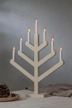 Julbelysning|Jotex VINGA Elljusstake Beige