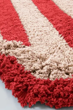 Bomulls- & Trasmattor|Jotex VIOLETA Kvadratisk Bomullsmatta 250x250 Cm Rosa/röd