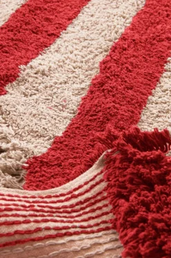 Bomulls- & Trasmattor|Jotex VIOLETA Kvadratisk Bomullsmatta 250x250 Cm Rosa/röd