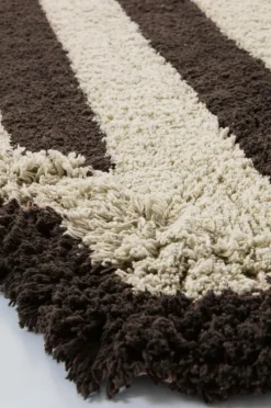 Bomulls- & Trasmattor|Jotex VIOLETA Kvadratisk Bomullsmatta 250x250 Cm Brun/naturvit