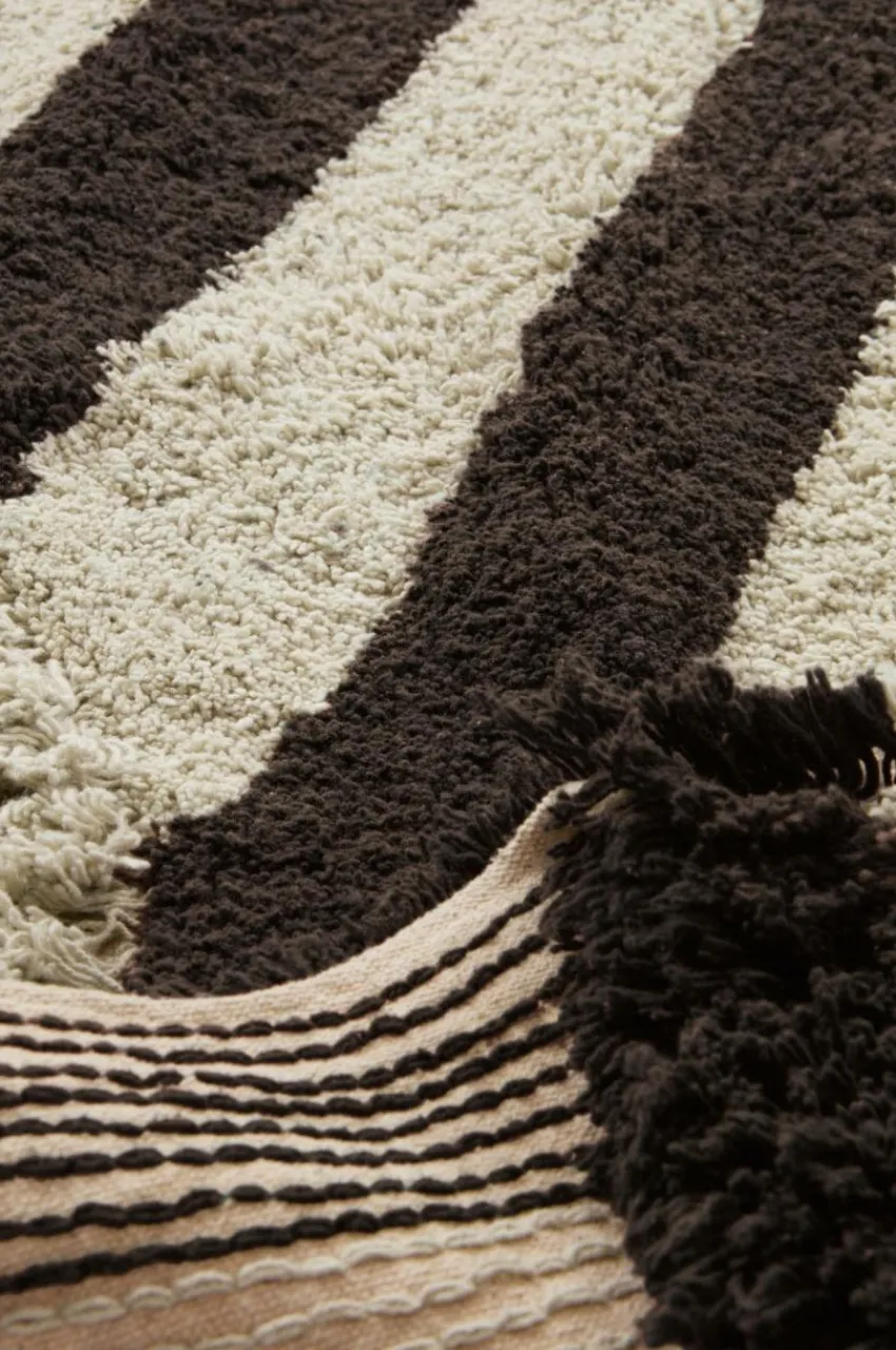 Bomulls- & Trasmattor|Jotex VIOLETA Kvadratisk Bomullsmatta 250x250 Cm Brun/naturvit