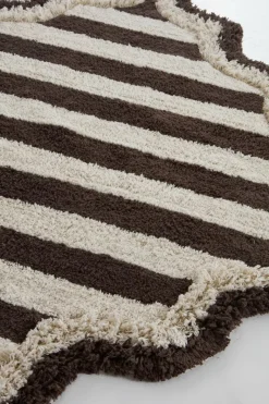Bomulls- & Trasmattor|Barnmattor|Jotex VIOLETA MINI Fyrkantig Bomullsmatta 130x130 Cm Brun/naturvit