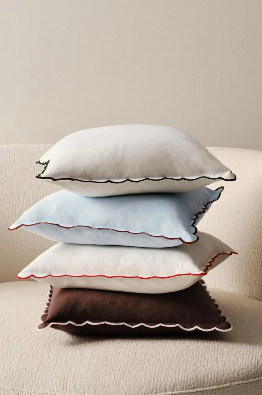 Prydnadskuddar & Fodral|Jotex VIVIAN Kuddfodral 45x45 Cm Naturvit/röd