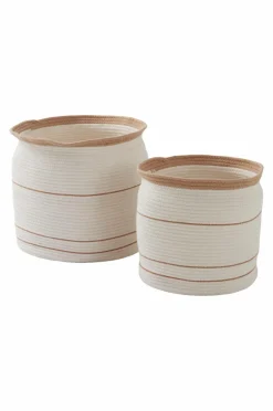 Förvaring|Förvaring|Jotex VIVIANNE Förvaringskorg 2-pack Naturvit/beige