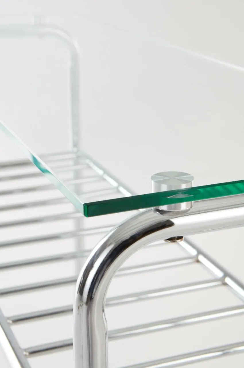 Bord|Jotex WALLE Sideboard 32x100 Cm Krom/glas