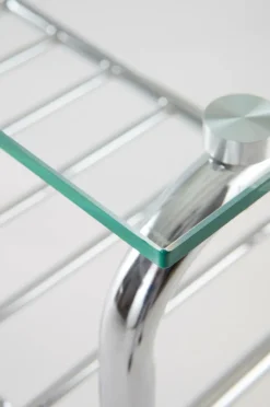 Bord|Jotex WALLE Sideboard 32x100 Cm Krom/glas