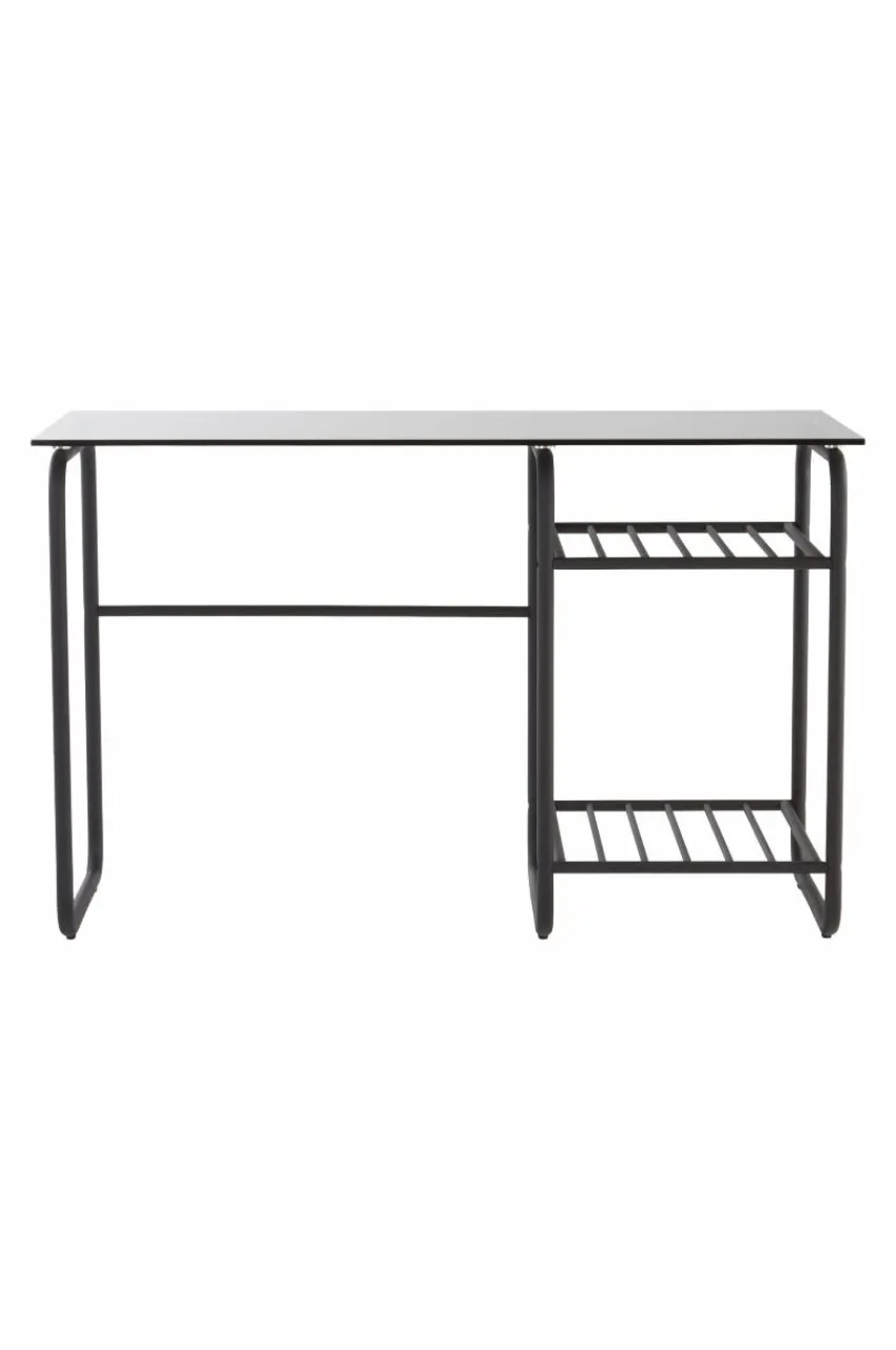 Skrivbord|Bord|Jotex WALLE Skrivbord 50x120 Cm Svart/grått glas