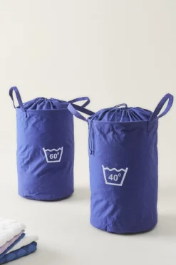 Tvättkorgar|Jotex WASHA Tvättkorg 2-pack Koboltblå