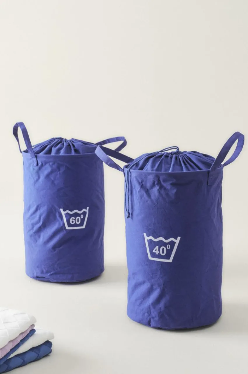 Tvättkorgar|Jotex WASHA Tvättkorg 2-pack Koboltblå