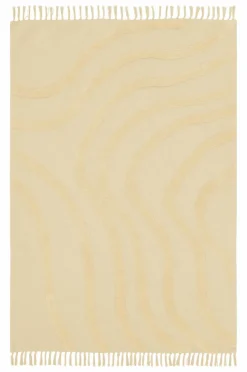 Bomulls- & Trasmattor|Barnmattor|Jotex WAVE Bomullsmatta Ekologisk 130x190 Cm Ljus banangul