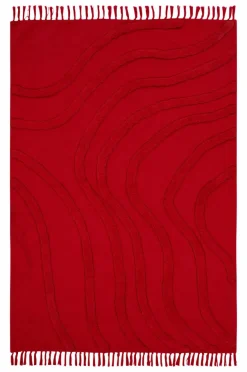 Bomulls- & Trasmattor|Barnmattor|Jotex WAVE Bomullsmatta Ekologisk 130x190 Cm Klarröd