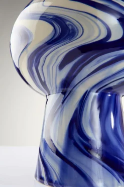 Vaser|Jotex WAVE Vas Höjd 29,5 Cm Blå/vit