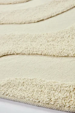 Bomulls- & Trasmattor|Barnmattor|Jotex WAVING Bomullsmatta Ekologisk 130x190 Cm Naturvit