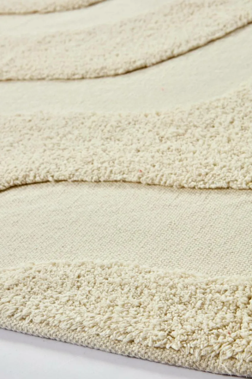 Bomulls- & Trasmattor|Barnmattor|Jotex WAVING Bomullsmatta Ekologisk 130x190 Cm Naturvit