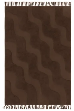 Bomulls- & Trasmattor|Barnmattor|Jotex WAVING Bomullsmatta Ekologisk 130x190 Cm Chokladbrun