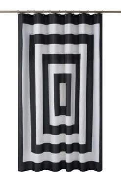 Duschdraperier|Jotex WILLIAM Duschdraperi Svart/vit
