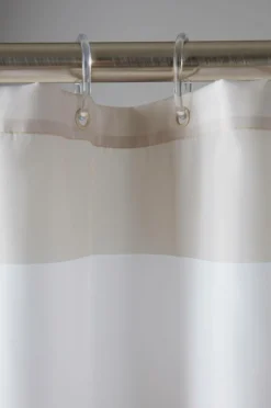 Duschdraperier|Jotex WILLIAM Duschdraperi Beige/vit