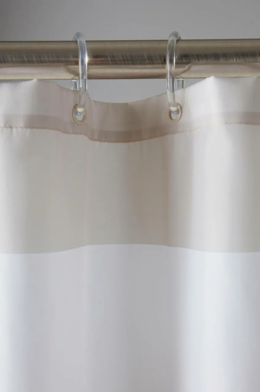 Duschdraperier|Jotex WILLIAM Duschdraperi Beige/vit