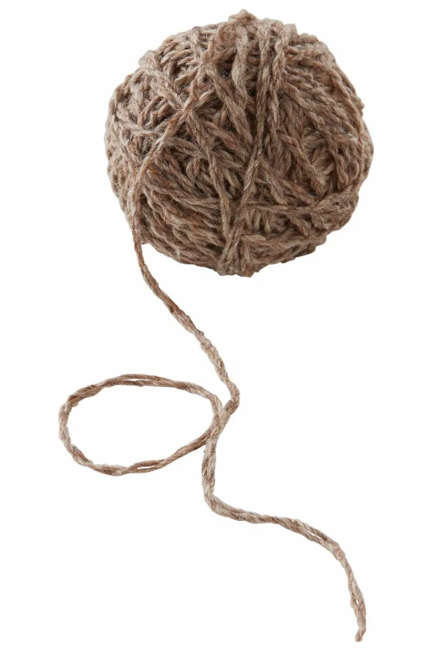 Presentpapper & Snöre|Juldekoration|Jotex WOOLY Ullsnöre - Längd 50 Meter Brun/beige