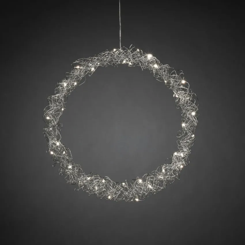 Julbelysning|Jotex WREATH Krans LED ø 45 Cm Silver