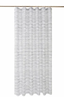 Duschdraperier|Jotex YSTAD Duschdraperi Vit/svart