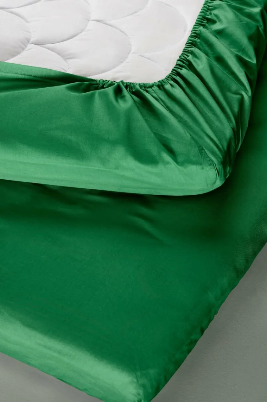 Barnsängkläder|Jotex ZACK BABY Dra-på-lakan Vagn/vagga 40x90 Cm - Ekologisk Grön