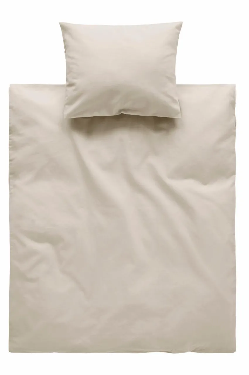 Barnsängkläder|Jotex ZACK BABY Påslakanset Vagn/vagga - Ekologisk Beige