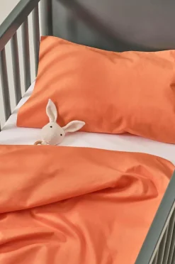 Barnsängkläder|Jotex ZACK MINI Påslakanset Spjälsäng - Ekologisk Orange