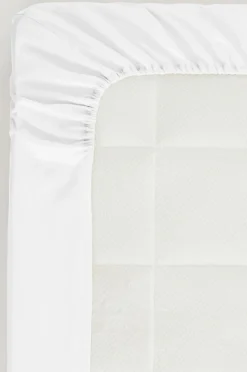 Dra-På-Lakan|Jotex ZACK PERCALE Dra-på-lakan, Hög Madrass - Ekologisk Vit