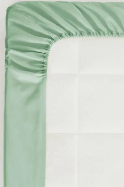 Dra-På-Lakan|Jotex ZACK PERCALE Dra-på-lakan, Hög Madrass - Ekologisk Grön