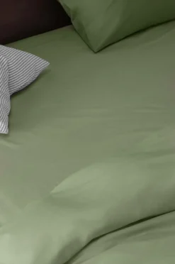 Dra-På-Lakan|Jotex ZACK PERCALE Dra-på-lakan, Hög Madrass - Ekologisk Khaki