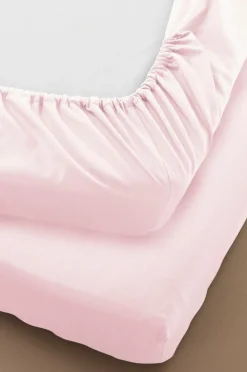 Barnsängkläder|Jotex ZACK PERCALE MINI Dra-på-lakan - Ekologisk Puderrosa