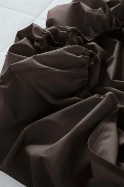 Barnsängkläder|Jotex ZACK PERCALE MINI Dra-på-lakan - Ekologisk Choklad