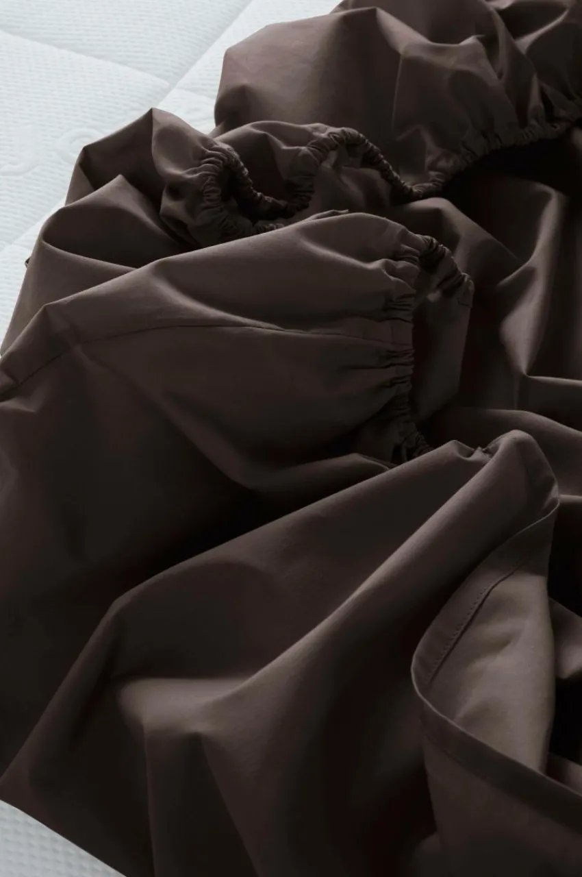 Barnsängkläder|Jotex ZACK PERCALE MINI Dra-på-lakan - Ekologisk Choklad