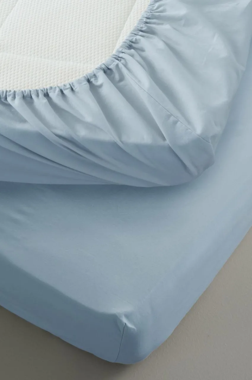 Barnsängkläder|Jotex ZACK PERCALE MINI Dra-på-lakan - Ekologisk Dimblå