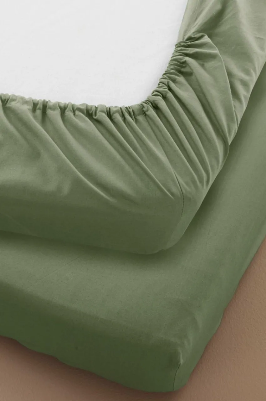 Barnsängkläder|Jotex ZACK PERCALE MINI Dra-på-lakan - Ekologisk Khaki