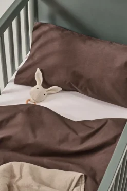 Barnsängkläder|Jotex ZACK PERCALE MINI Påslakanset Spjälsäng - Ekologisk Choklad