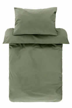 Barnsängkläder|Jotex ZACK PERCALE MINI Påslakanset Spjälsäng - Ekologisk Khaki