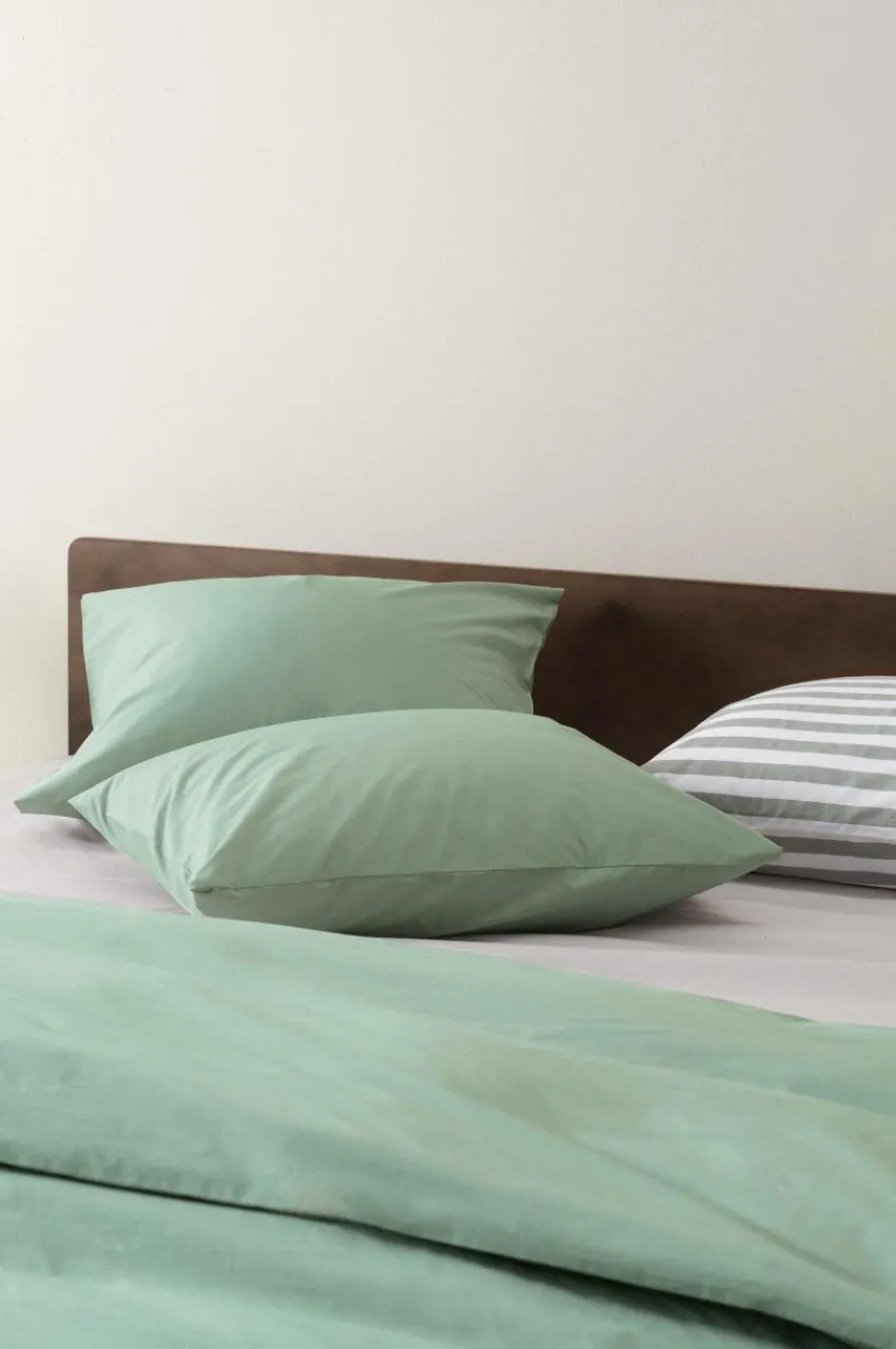 Påslakanset|Jotex ZACK PERCALE Påslakanset Dubbelsäng Ekologisk Grön