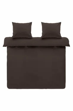 Påslakanset|Jotex ZACK PERCALE Påslakanset Dubbelsäng Ekologisk Choklad