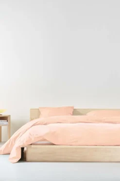 Påslakanset|Jotex ZACK PERCALE Påslakanset Dubbelsäng Ekologisk Blek persika