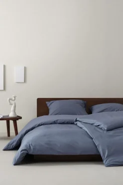 Påslakanset|Jotex ZACK PERCALE Påslakanset Enkelsäng - Ekologisk Åskblå