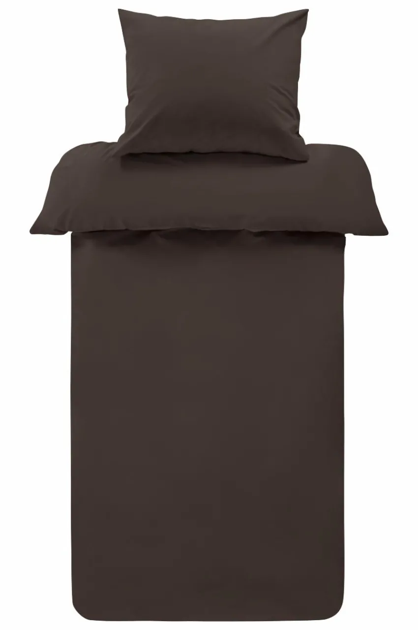 Påslakanset|Jotex ZACK PERCALE Påslakanset Enkelsäng - Ekologisk Choklad